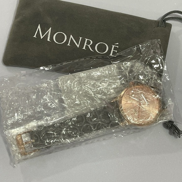 Monroe Sunburst Sole’rose Watch Gray Leather - Picture 11 of 15